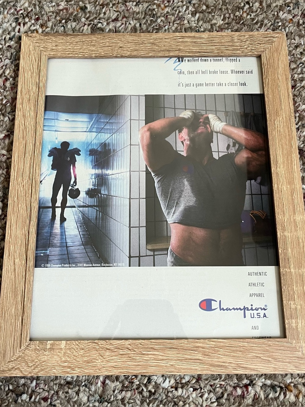 Vintage Champion Print Framed Size 8x10